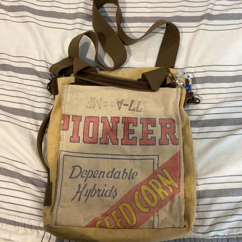 Selina Vaughn Feed Sack Crossbody Bag